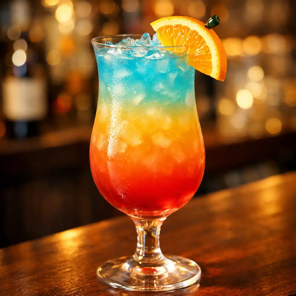 Cocktail méditerranéen coloré avec agrumes
